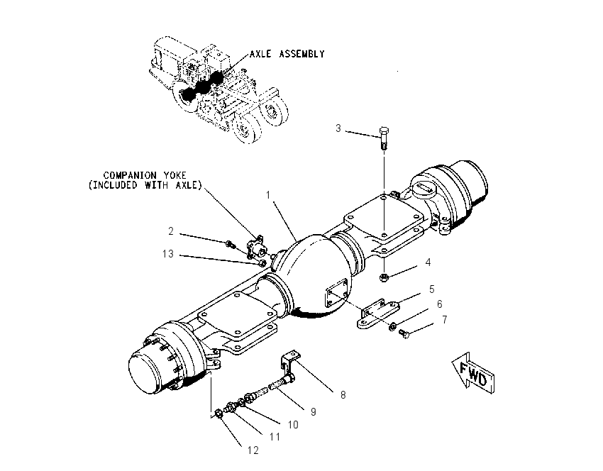 AXLE GP-DRIVE 7X2190 CAT