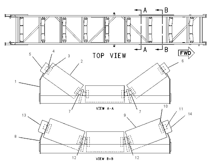 FRAME AS-CONVEYOR 0869877 CAT