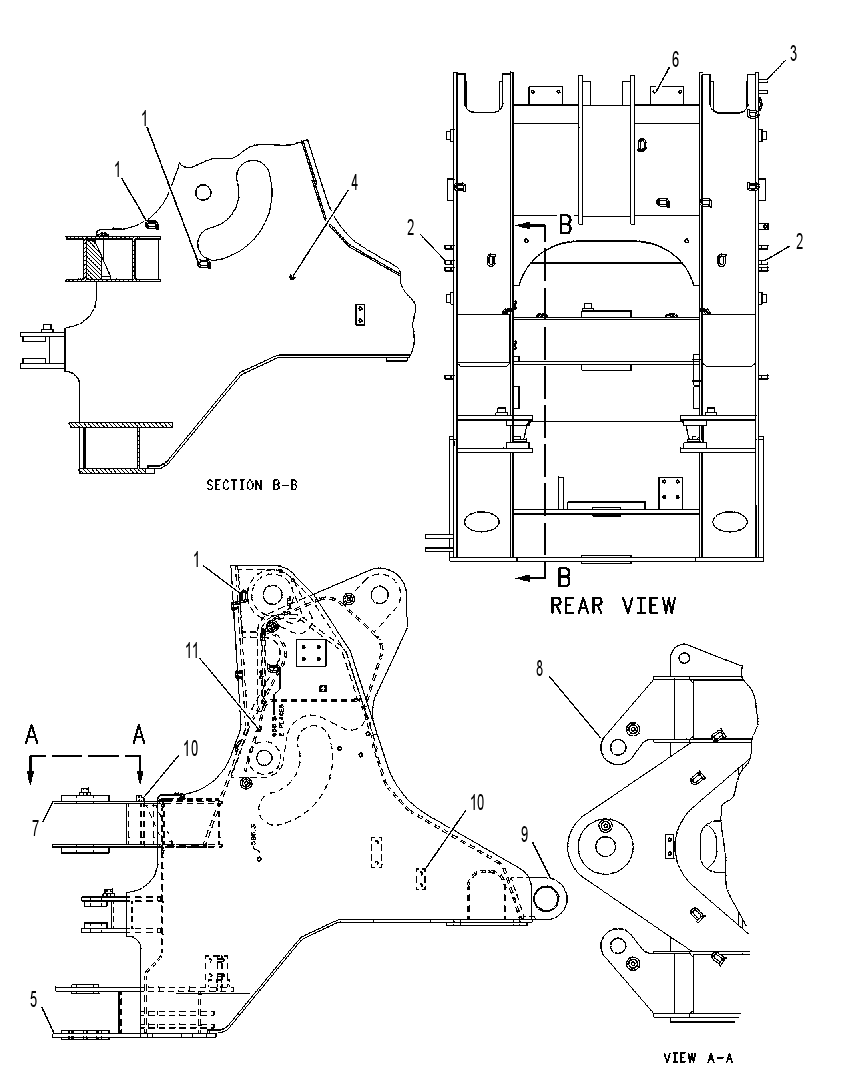 FRAME AS-FRONT 1052923 CAT