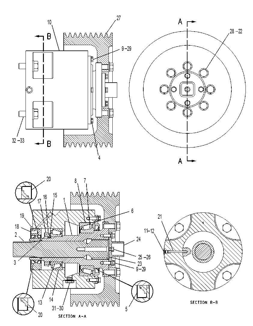 PULLEY GP-LOWER 1G7794 CAT