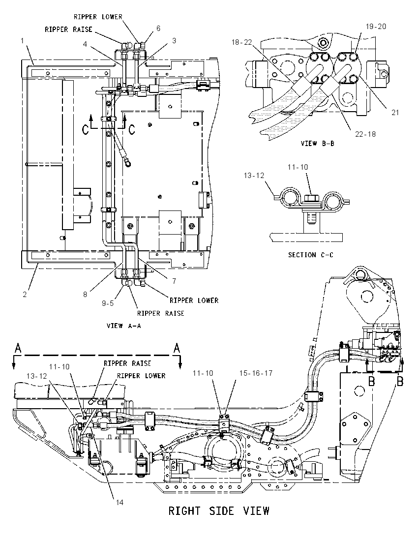 LINES GP-REAR ATTACHMENT 8Y9500 CAT