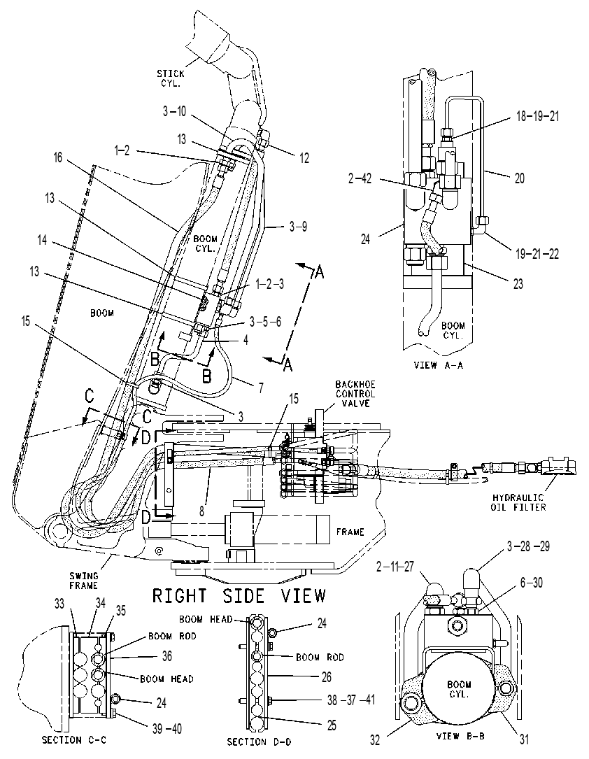 Трубопроводы стрелы 8Y7209 CAT