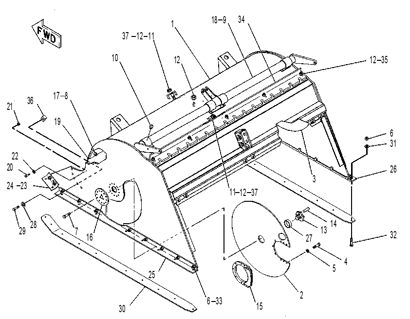 HOOD GP-ROTOR 1103807 CAT
