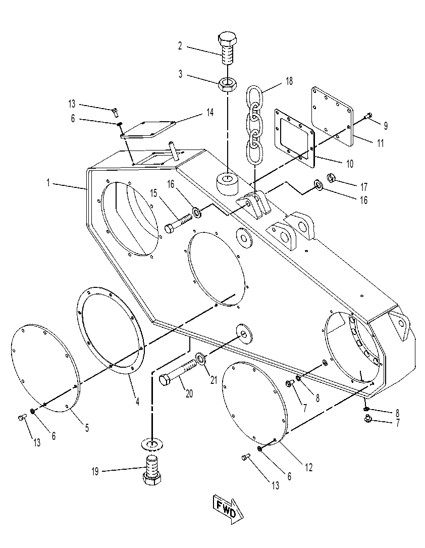 CASE & COVER GP-CHAIN DRIVE 1220548 CAT