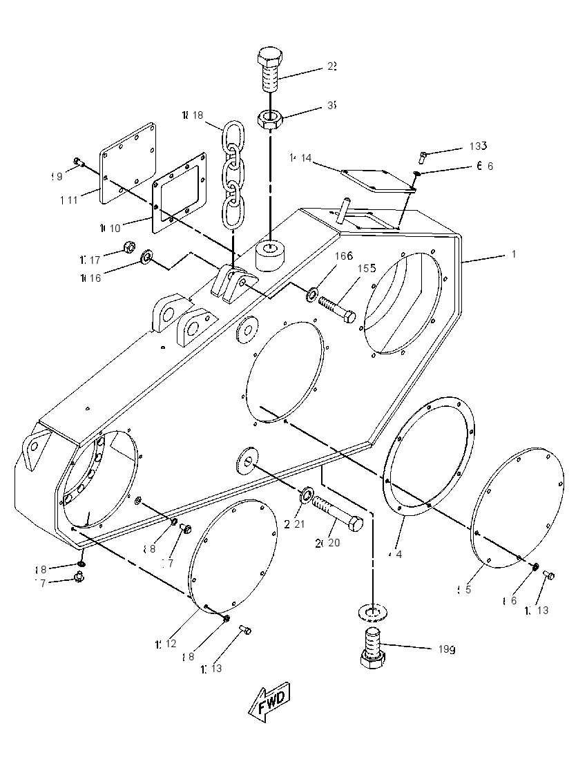 CASE & COVER GP-CHAIN DRIVE 1220551 CAT