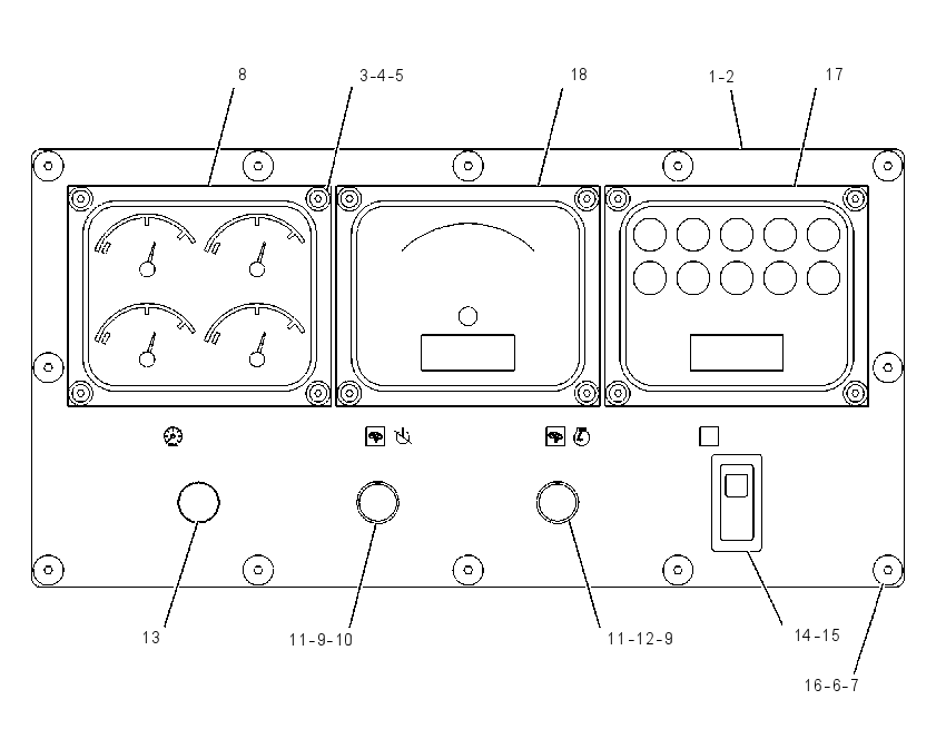 PANEL GP-PILOT HOUSE INSTR 1238210 CAT