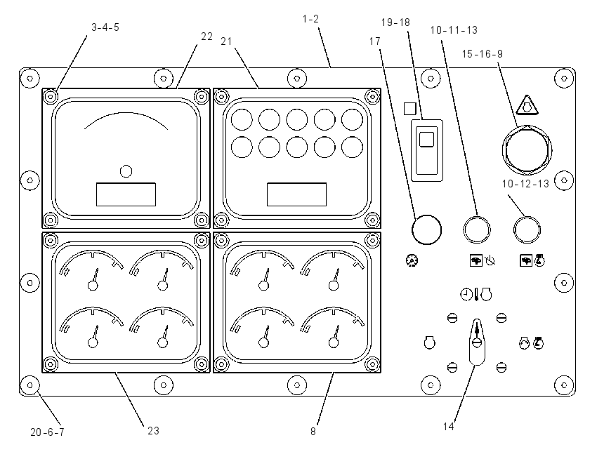 PANEL GP-PILOT HOUSE INSTR 1238212 CAT