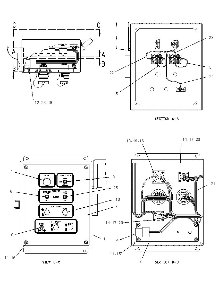 BOX GP-SCREED CONTROL 1033559 CAT