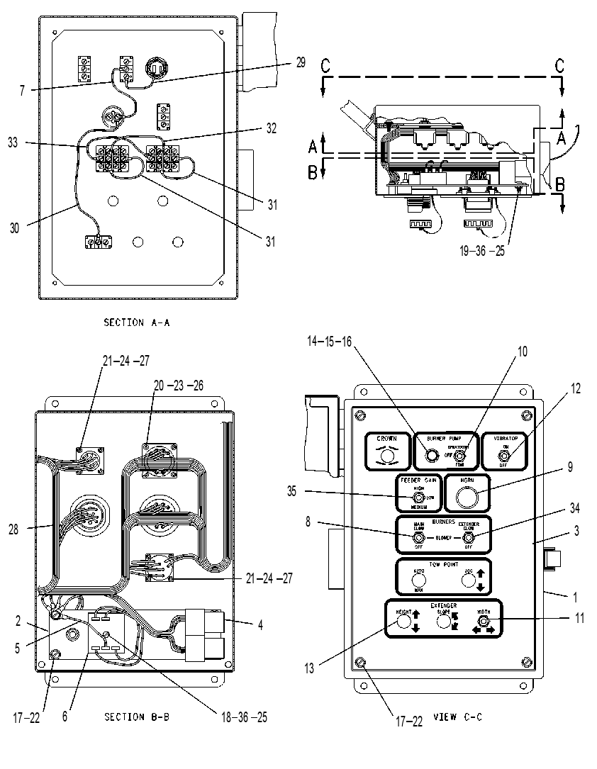 BOX GP-SCREED CONTROL 1033560 CAT