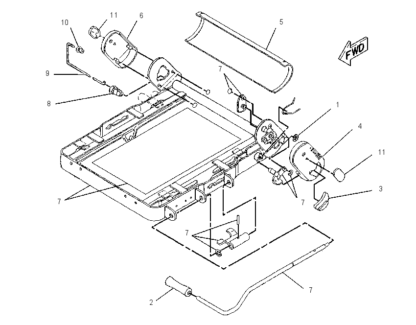 FRAME GP-SEAT 1111903 CAT