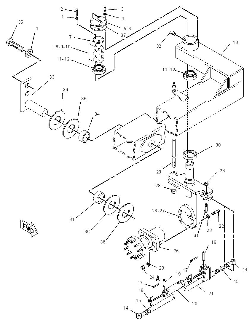 BOLSTER GP-REAR WHEEL STEERING 1239725 CAT