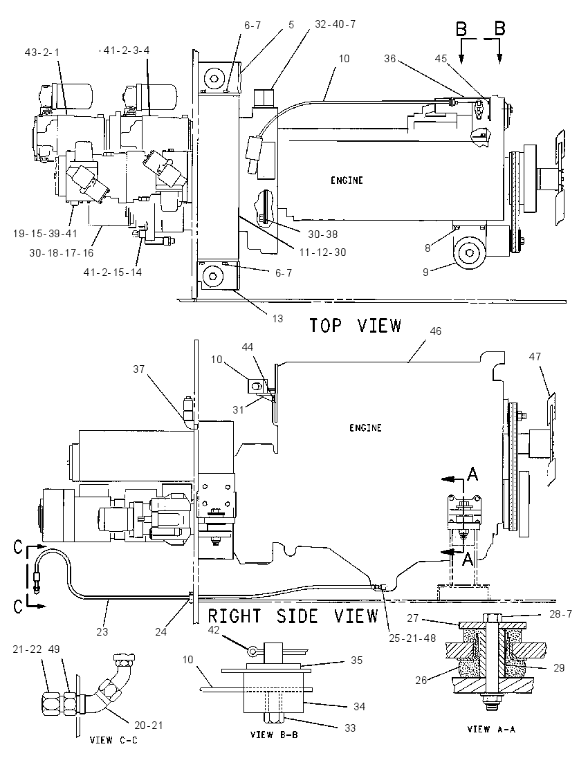 Двигатель (компоновка) 7R4410 CAT
