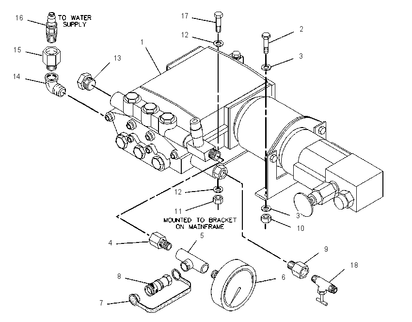 PUMP & MOTOR GP-WATER SPRAY 1G7063 CAT