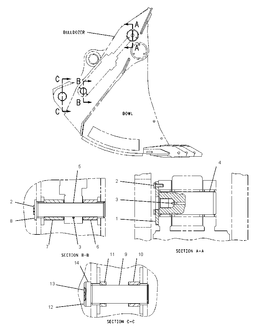 Крепление цилиндра 9U1373 CAT