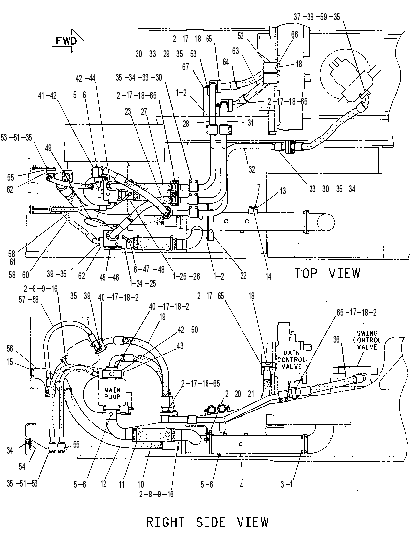 Трубопроводы насоса 7Y8007 CAT