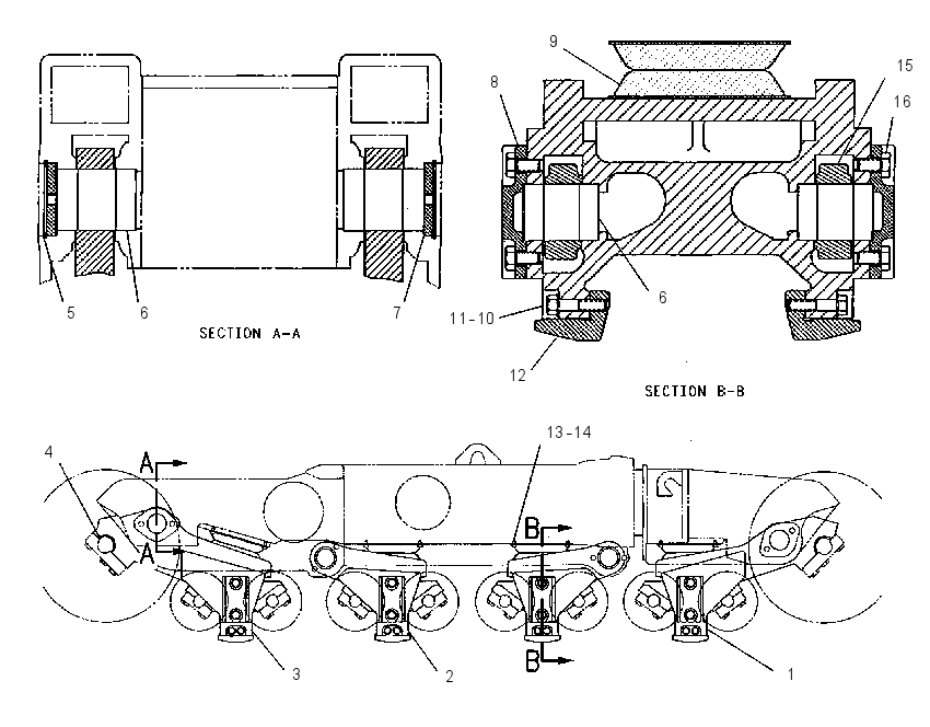 SUSPENSION GP-BOGIE 1284415 CAT