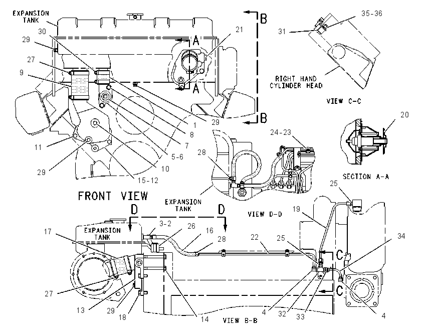 CONNECTION GP-HEAT EXCHANGER 1029134 CAT