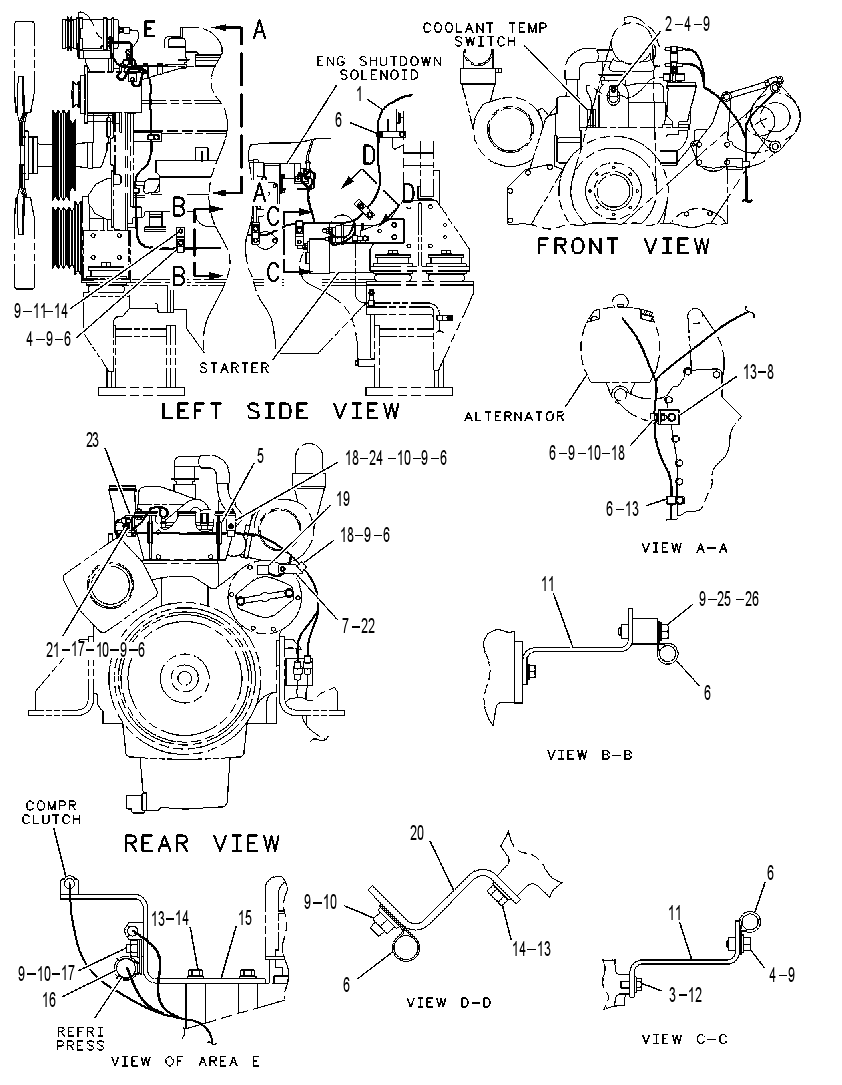 Проводка двигателя 1141955 CAT