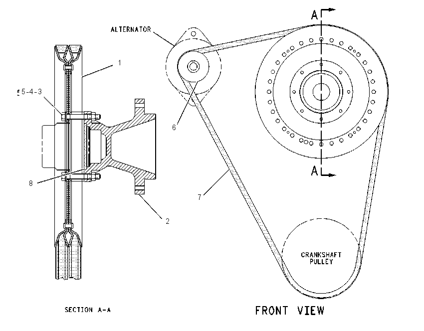 PULLEY GP-ALTERNATOR 1080083 CAT