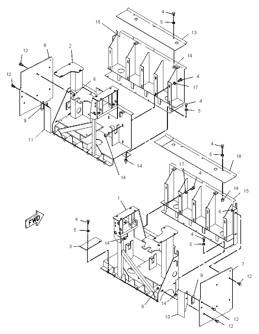 FRAME GP-MAIN 1205904 CAT