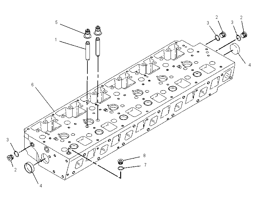Головка блока цилиндров в сборе 1260445 CAT