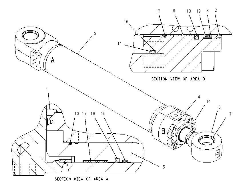 CYLINDER GP-VARIABLE ADJ BOOM 1206311 CAT