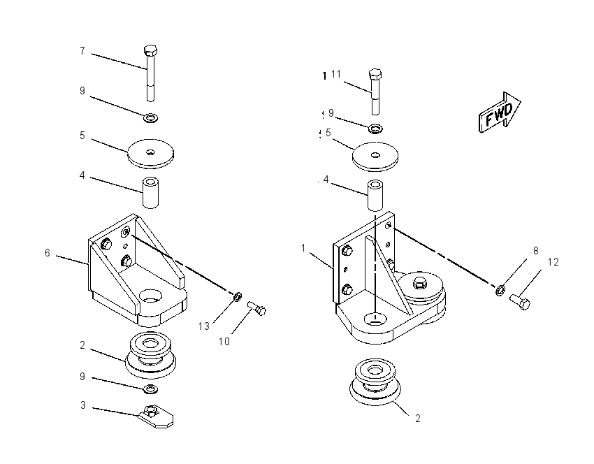 SUPPORT GP-TRANSMISSION 1096861 CAT