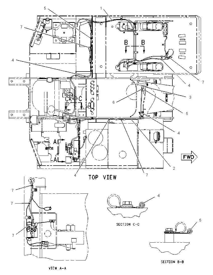 WIRING GP-AUXILIARY CONTROL 1294701 CAT