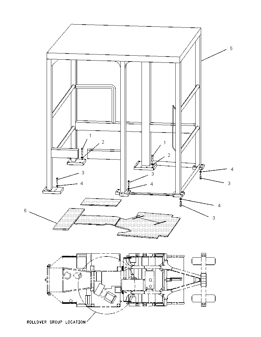 Каркас безопасности (ROPS) 6R2719 CAT