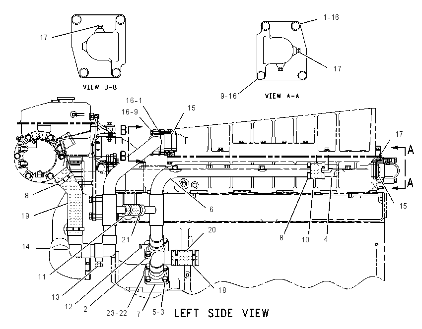LINES GP-AUXILIARY SEA WATER 1125740 CAT