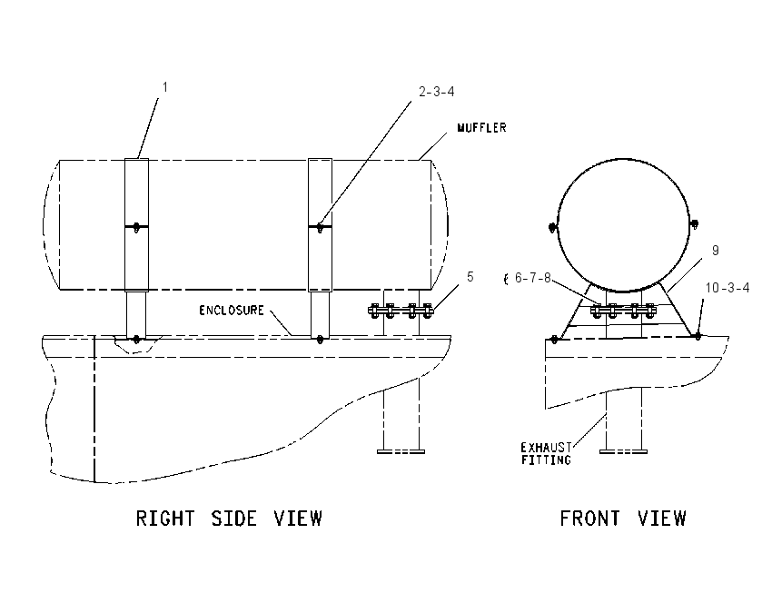 MOUNTING GP-MUFFLER 1167041 CAT