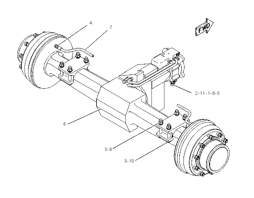AXLE & MTG AR-REAR 1313110 CAT