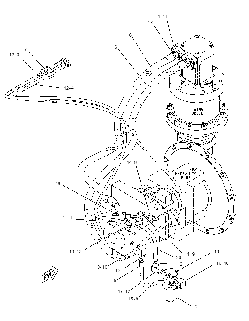 LINES GP-SWING DRIVE 1178014 CAT