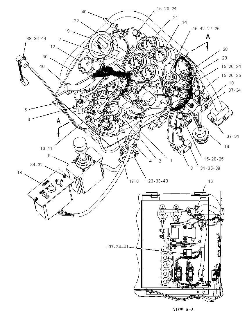 Проводка консоли 1258744 CAT