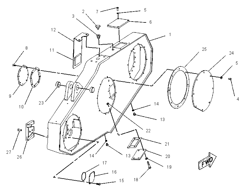 CASE & COVER GP-CHAIN DRIVE 1209912 CAT