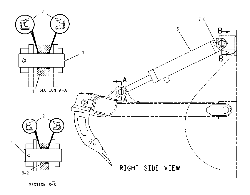 RIPPER CYLINDER AND MOUNTING GROUP 1081150 CAT