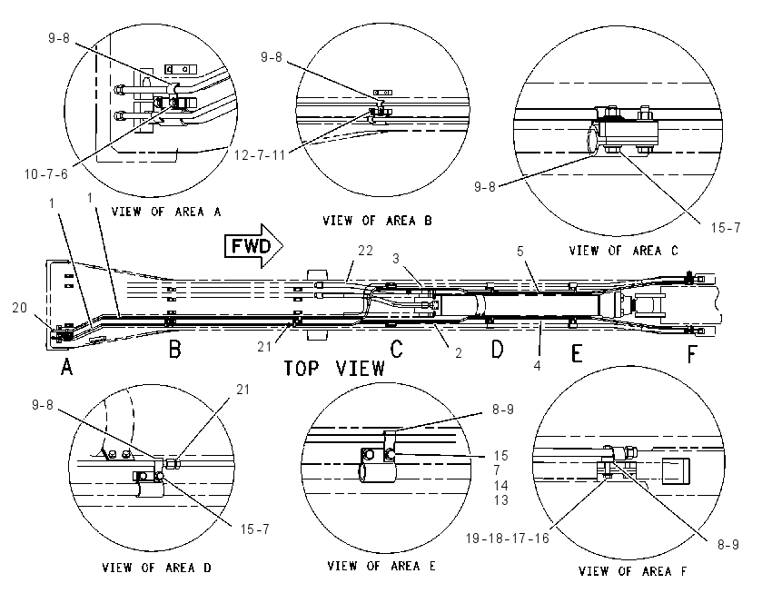 Трубопроводы стрелы 1175287 CAT