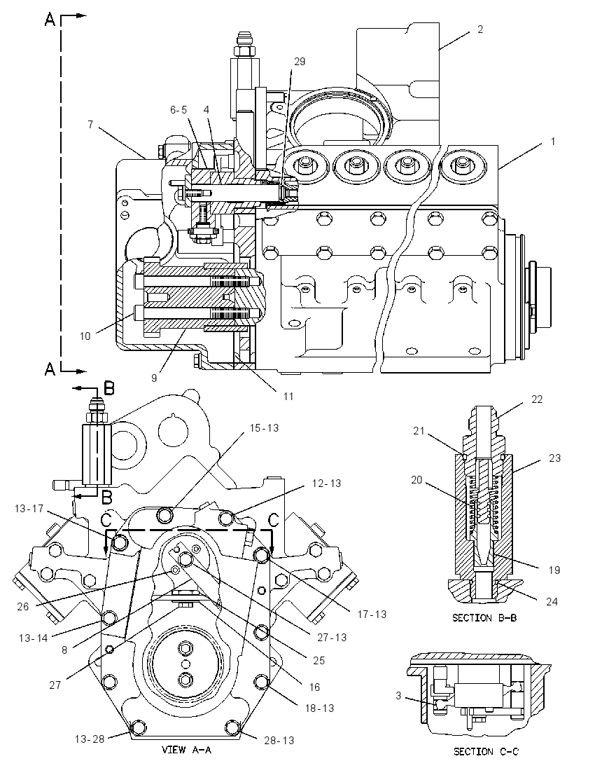ТНВД с регулятором 6I4496 CAT
