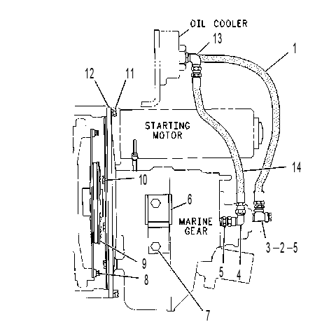 MOUNTING GP-MARINE XMSN 7W8670 CAT