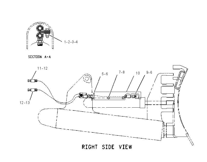 LINES GP-ANGLING CYLINDER 1313094 CAT