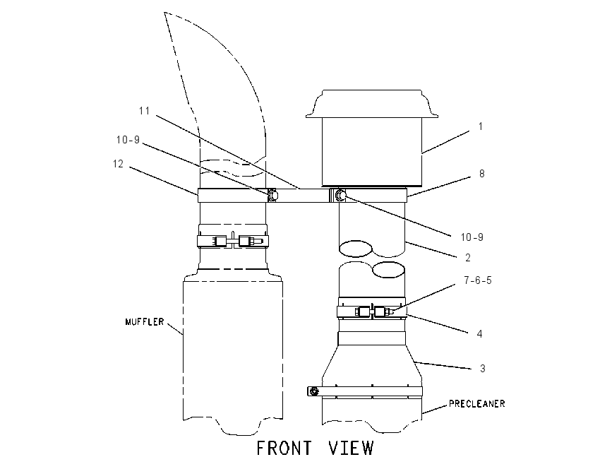 EXTENSION GP-AIR CLEANER 1240153 CAT