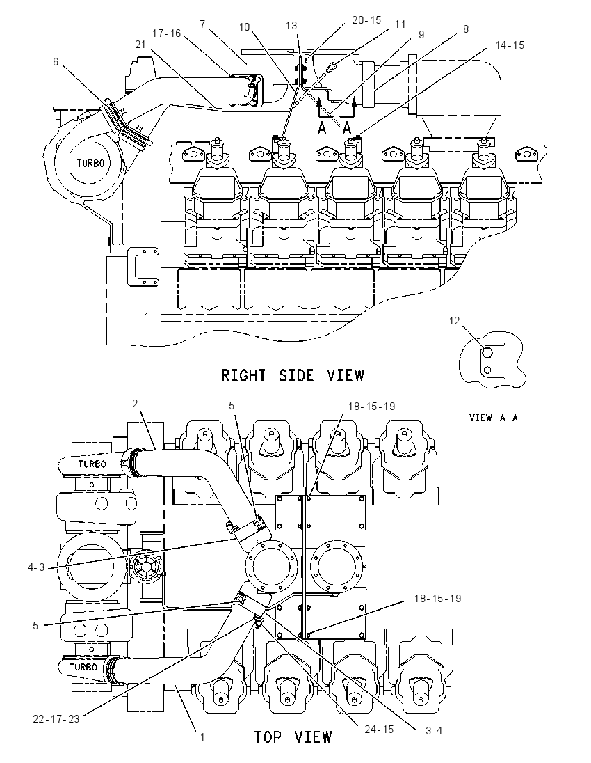 LINES GP-AFTERCOOLER AIR 6I2743 CAT