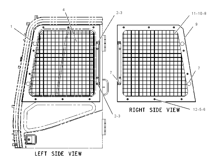 GUARD GP-CAB DOOR 1332183 CAT