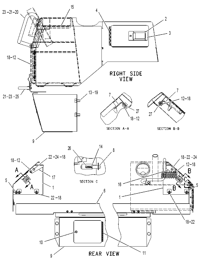 REAR ENCLOSURE 1077236 CAT