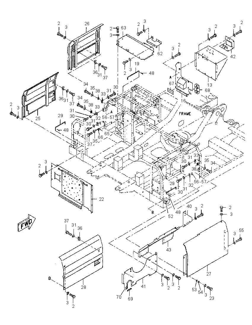 Капот с защитой 1311353 CAT