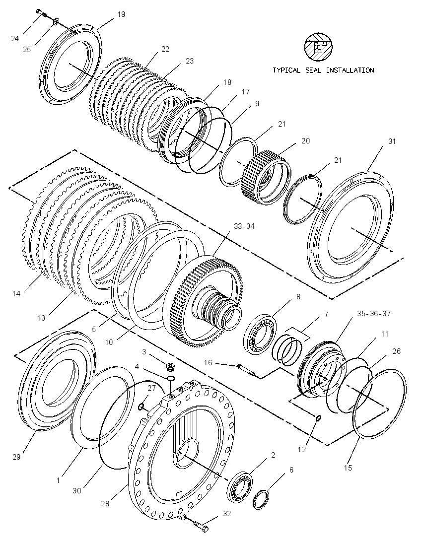 CLUTCH & BRAKE GP-STEERING 1358613 CAT