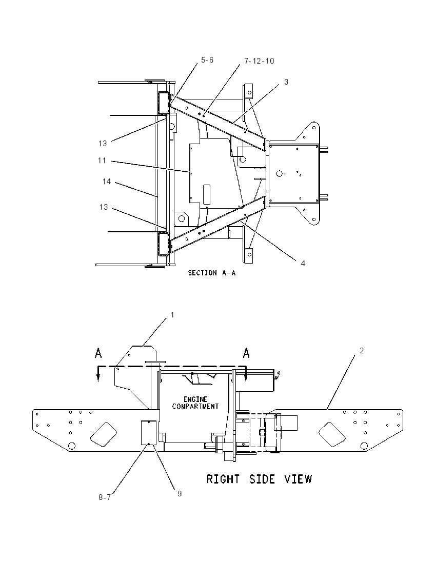 FRAME GP-MAIN 1G9714 CAT