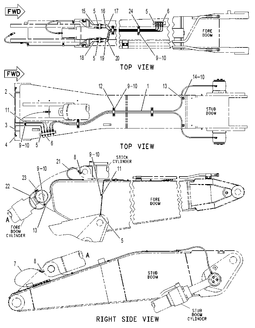 Трубопроводы смазки 1159808 CAT