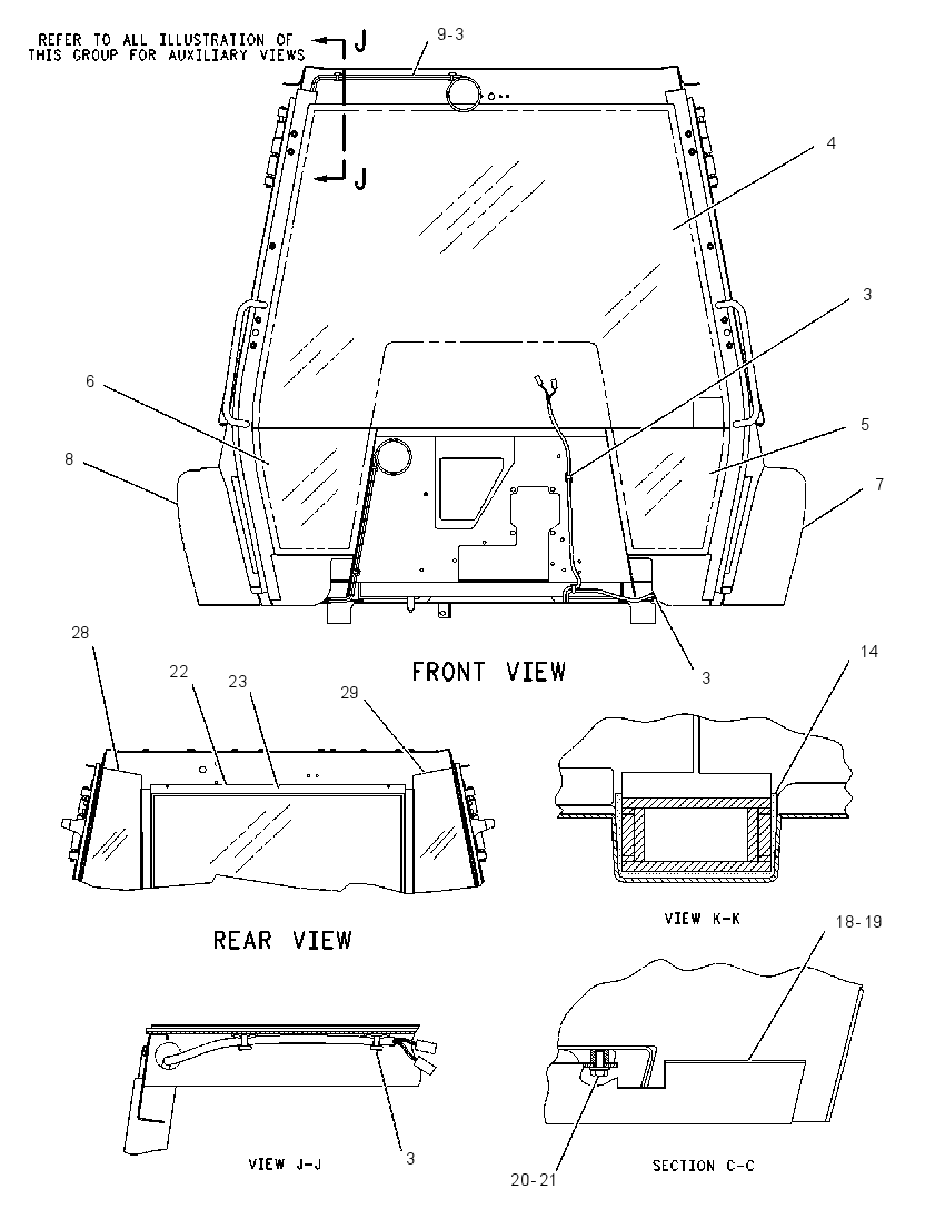 Кабина закрытая с ROPS 1353414 CAT