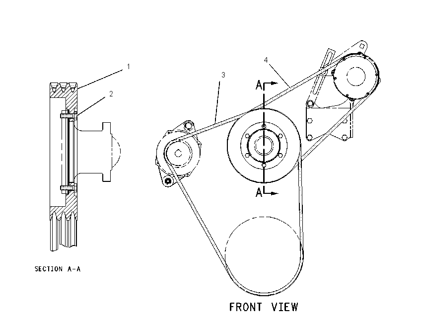 PULLEY GP-FAN & ALT DRIVE 1255559 CAT